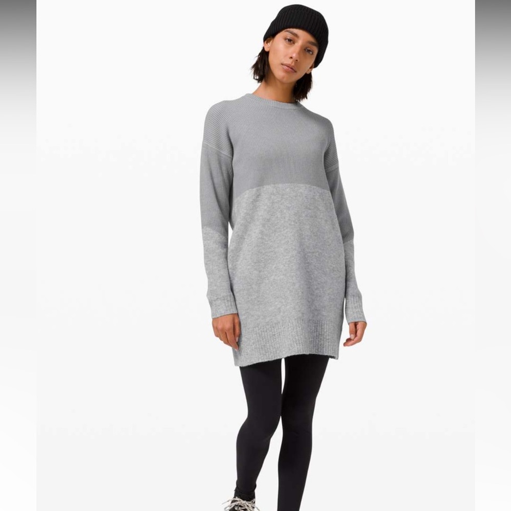 Lululemon Restful Intention Sweater in Rhino Gray/Heathered Rhino Gray